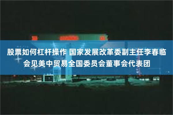 股票如何杠杆操作 国家发展改革委副主任李春临会见美中贸易全国委员会董事会代表团