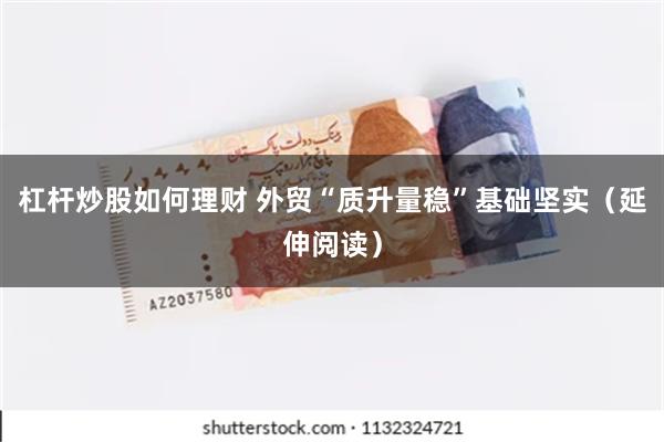 杠杆炒股如何理财 外贸“质升量稳”基础坚实（延伸阅读）