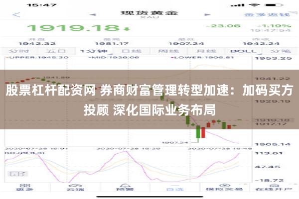股票杠杆配资网 券商财富管理转型加速：加码买方投顾 深化国际业务布局