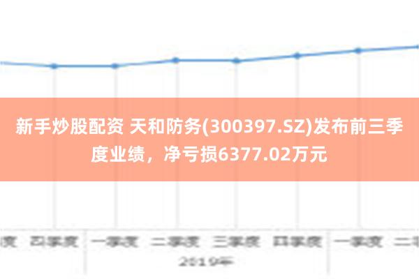 新手炒股配资 天和防务(300397.SZ)发布前三季度业绩，净亏损6377.02万元