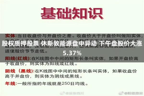 股权质押股票 休斯敦能源盘中异动 下午盘股价大涨5.37%